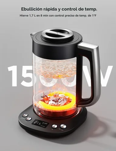 Vista 9 de GoveeLife - Hervidor Eléctrico Inteligente con Infusor de Té para Hojas Sueltas, Hervidor Eléctrico de Té de 1.7 L con Programa de Infusión, Control