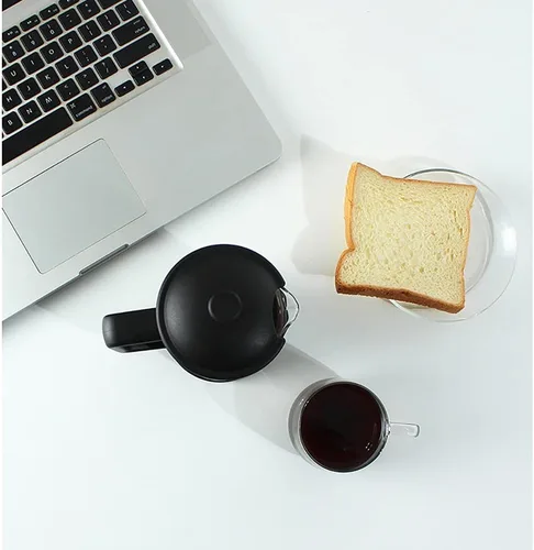 Vista 6 de YUANBOO Cafetera de prensa francesa, vidrio de prensa francesa de 20 onzas, prensa de café de vidrio borosilicato grueso con 3 pantallas de filtro