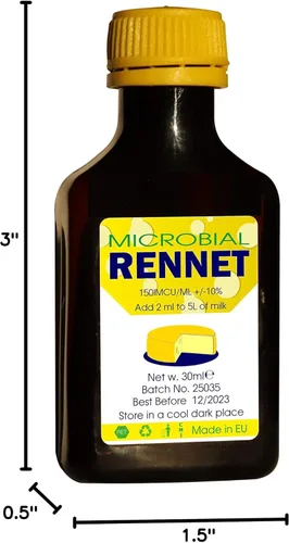 Vista 8 de Coagulante líquido microbiano RENNET 1.0 fl oz añadir 0.1 fl oz por 5L de leche