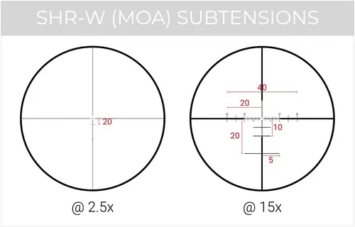 Vista 9 de Maven RS.1-2.5 - Alcance de rifle de caza FFP de 15X44 mm (negro, SHR-W (MOA))