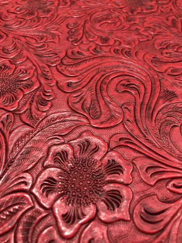 Vista 6 de The Yard - Tela de cuero sintético de vaquero occidental, vinilo en relieve, manualidades y tapicería de cuero sintético, 54 pulgadas (negro)