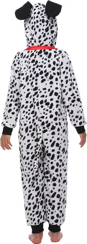 Vista 40 de Wizland Disfraz de animal para niños, leopardo, vaca, mono, reno, gato negro, dálmata, muñeco de nieve, mono de Papá Noel