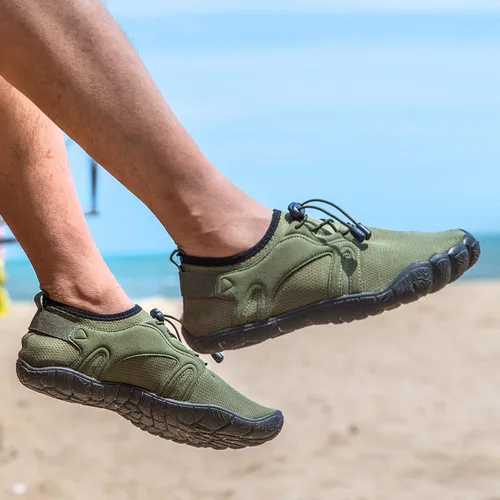 Vista 7 de Josaywin Zapatos de agua para hombre descalzos de secado rápido, calcetines acuáticos para natación, buceo, surf, piscina, deportes acuáticos
