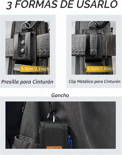 Vista 5 de Funda multiherramienta-bolsa EDC, funda multiherramienta para cinturón, pequeños accesorios de bolsa de herramientas tácticas, funda organizadora