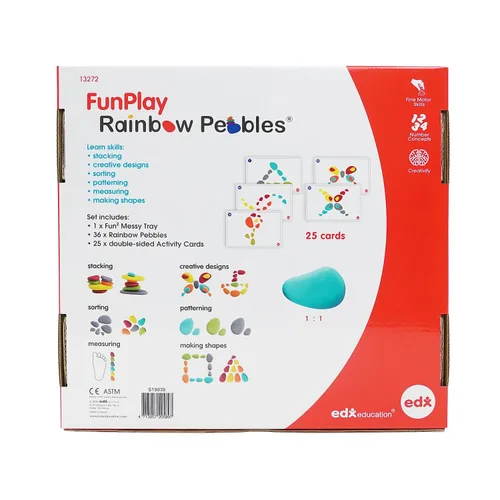 Vista 3 de FunPlay - Juego de actividades - 36 juguetes de clasificación y apilamiento + 50 actividades + bandeja desordenada p- Kit de escuela en casa