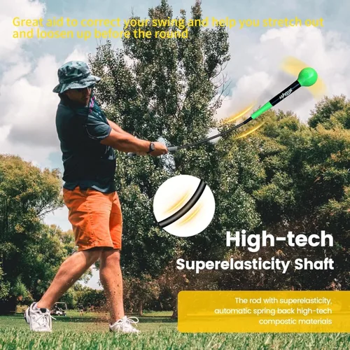 Vista 6 de Golf Swing Trainer Aid - Power Flex Golf Swing Training aid for Strength and Tempo Golf Swing Speed Trainer Golf Training aid Golf Warm up Stick