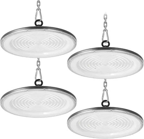 Vista 13 de loyal Luz LED de alta bahía, 500 W UFO High Bay Led Shop Lights 6000K 50000LM para almacén, taller, fábrica, gimnasio, garaje, granero, 2024, nuevo