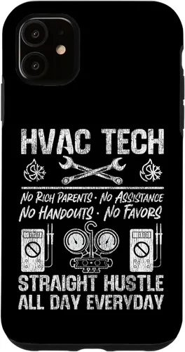 Vista 8 de HVAC Technician Tech Vintage HVAC Tech No Rich Parents No Case for iPhone 16