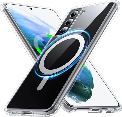 Vista 16 de Funda para Samsung Galaxy S21 FE con MagSafe [soporte ajustable] [carga mientras estás de pie] [Militar a prueba de golpes] Protector de silicona