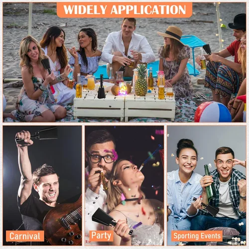 Vista 3 de Pelopy 12 campanas de vaca grandes de 9 pulgadas con mango para eventos deportivos, cencerros de percusión de mano, campanas de campana de animación