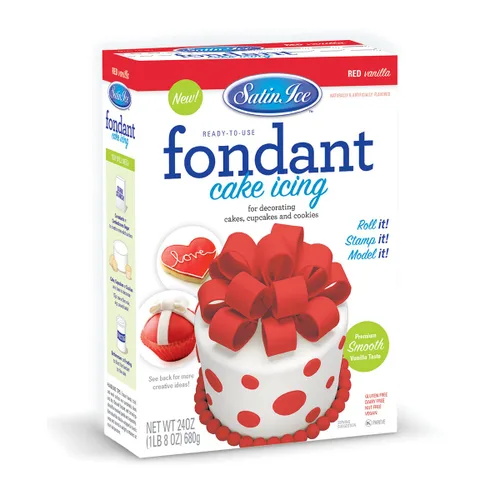 Vista 12 de Fondant de satén de Satin Ice para decorar pasteles, negro (4.4 onzas)