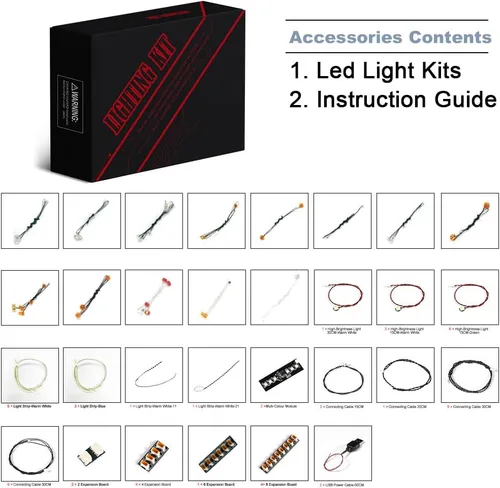 Vista 3 de BrickBling - Kit de luces LED compatible con Lego 2023 Castle 43222 Luz de versión clásica compatible con Lego 43222-No incluye