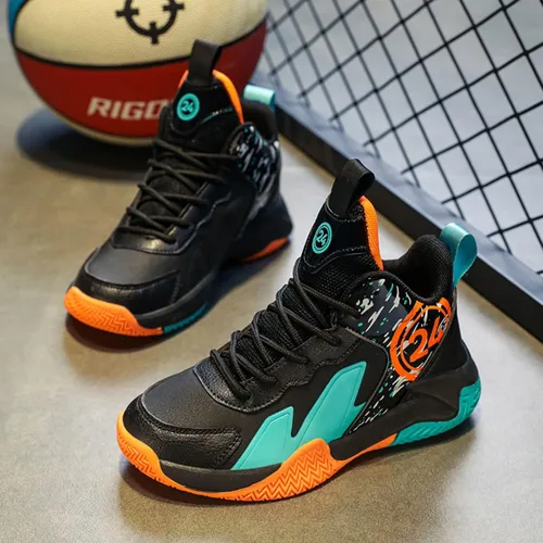 Vista 3 de Zapatos de baloncesto deportivos antideslizantes para niños
