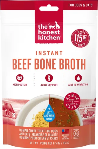 Vista 11 de The Honest Kitchen Caldo Instantáneo de Hueso de Carne con Cúrcuma para Perros, Refuerzo Diario, 102 Gramos