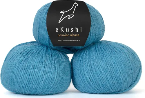 Vista 114 de 100% Hilo de Alpaca Baby para Tejer y Ganchillo - 1 Cono de Hilo Premium DK - Ligero, Hipoalergénico y Térmico Hecho en Perú - Ideal para Proyectos