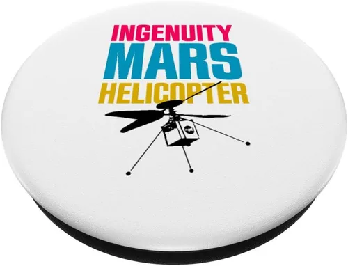 Vista 2 de Ingenuity Mars Helicóptero Perseverancia Rover Friend Space PopSockets PopGrip: Agarre intercambiable para teléfonos y tabletas