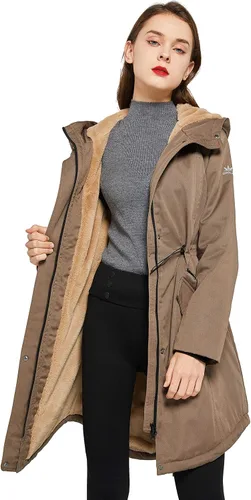 Vista 4 de Orolay Parka Abrigo de invierno con forro polar grueso para mujer con bolsillos