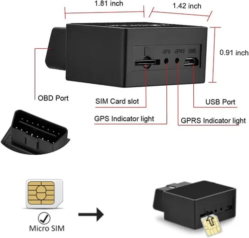Vista 8 de Rastreador GPS para vehículos, enchufe 4G OBD2, ubicación en tiempo real