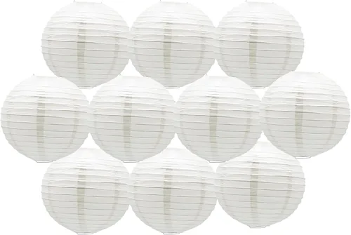 Vista 39 de Linternas de papel doradas chinas, japonesas, colgantes, redondas, para decoración de fiesta de Año Nuevo y Año Nuevo Lunar (12 unidades)