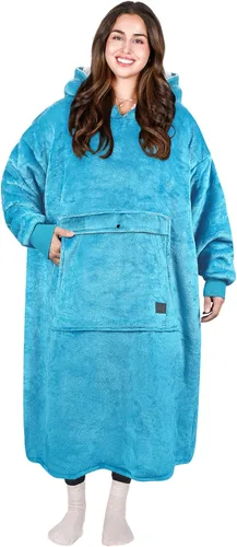 Vista 55 de Tirrinia - Sudadera con capucha de gran tamaño, manta de sherpa cómoda, reversible, gigante, para adultos, hombres, mujeres, adolescentes, esposa