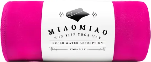 Vista 19 de MIAOMIAO Juego de toallas antideslizantes para yoga caliente, microfibra súper absorbente, 24.5 x 72 pulgadas, diseño antideslizante, sin lesiones