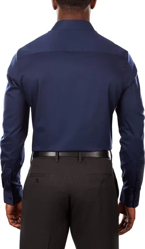 Vista 2 de Van Heusen Camisa de vestir para hombre, ajuste delgado, cuello flexible, elástica, sólida