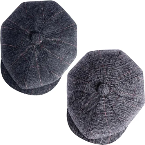 Vista 12 de Gorra de taxista Senker Fashion para hombre, gorra irlandesa clásica de 8 paneles de mezcla de lana para hombre mayor
