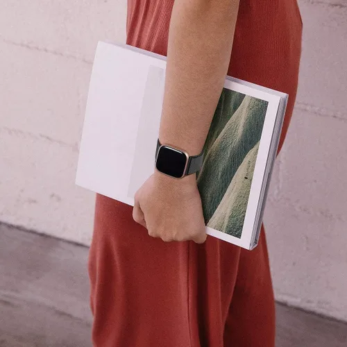 Vista 8 de Bandas de metal compatibles con reloj inteligente Fitbit Versa/Versa Lite/Versa 2 para mujeres y hombres, correa de repuesto de malla de acero Negro