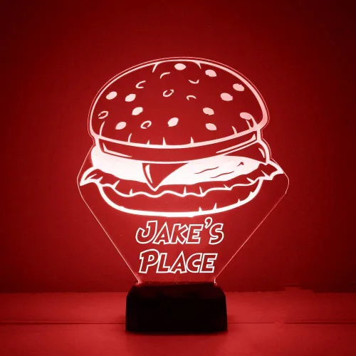 Vista 19 de MMS Food - Lámpara LED de luz nocturna, personalizada con tu nombre o texto, control remoto con 16 colores, 4 modos de luz, lámpara LED de regalo