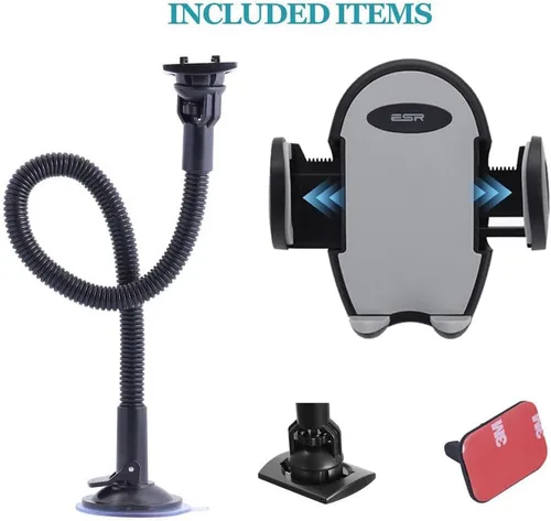 Vista 3 de Soporte universal para teléfono celular para parabrisas de automóvil, soporte de brazo largo para iPhone Xs Max R X 8 Plus 7 Plus 6S Samsung Galaxy