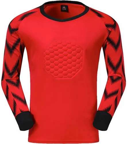 Vista 2 de Conjunto de camiseta y pantalones de portero acolchados para hombre para adultos y niños, camiseta de portero de fútbol de manga larga, kit