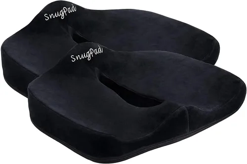 Vista 5 de Cojín ortopédico de espuma viscoelástica para silla de oficina, ciática, coxis de espalda, alivio del dolor de espalda, almohadas para sentarse