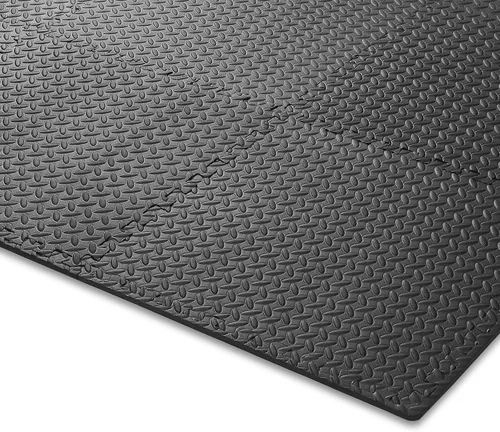 Vista 3 de Philosophy Gym Paquete de 30 tapetes de ejercicio – 24 x 24 pulgadas de goma de espuma entrelazada rompecabezas azulejos – negro