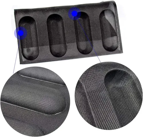 Vista 4 de FETESUR Moldes para perros calientes, moldes antiadherentes para pan de pan, molde de silicona de grado alimenticio, 12 panes de 40 x 60 pulgadas