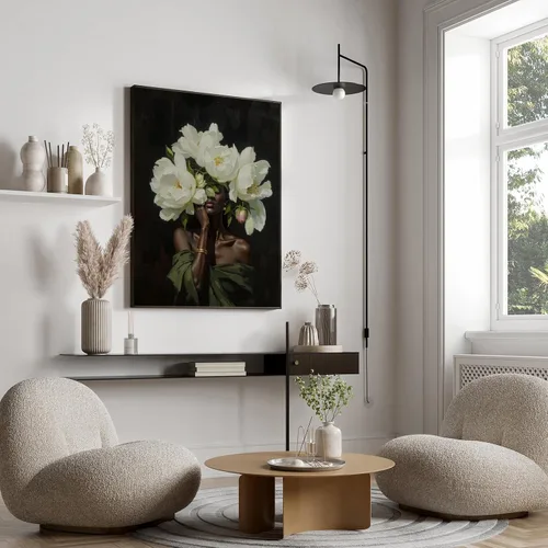 Vista 2 de Arte de pared de mujer negra, arte de pared de niña negra, póster moderno de pintura al óleo, retrato femenino vintage, afroestadounidense, sexy