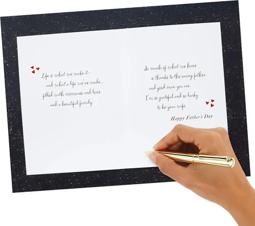 Vista 6 de Tarjeta de felicitación por el día del padre Hallmark. Tarjeta de felicitación para marido o pareja (idioma español no garantizado)