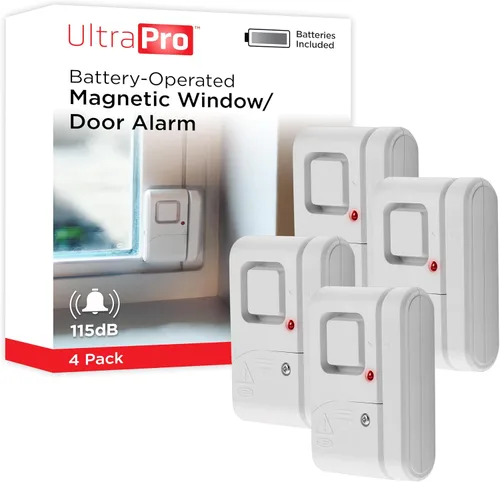 Vista 7 de UltraPro - Alarma de seguridad personal para ventanas y puertas, paquete de 2, timbre inalámbrico