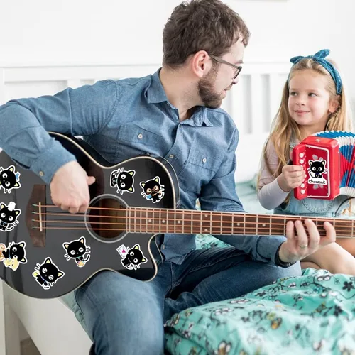 Vista 7 de 44 calcomanías de gato negro lindo Kawaii japonés anime pegatinas niños y adultos para laptop, guitarra, monopatín, decoración del hogar