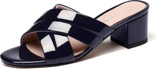 Vista 19 de WAYDERNS Sandalias de tacón bajo con puntera abierta y tacón bajo para mujer, de 2 pulgadas Beige