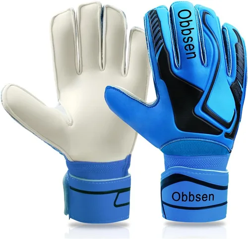 Vista 10 de Guantes de portero de fútbol con espinas para los dedos, guantes de portero de fútbol para niños, jóvenes y adultos, agarre fuerte antideslizante