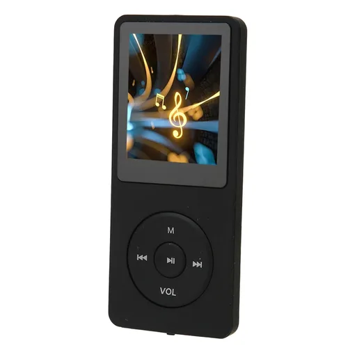 Vista 5 de Pssopp Reproductor de música MP3 MP4 portátil, material ABS ligero, almacenamiento expandible de 64 GB, ideal para deportes y viajes (negro)