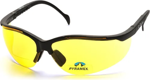 Vista 12 de Pyramex Venture II Bifocal Readers Safety Glasses Protective Eyewear, 2.5 Diopters, Amber