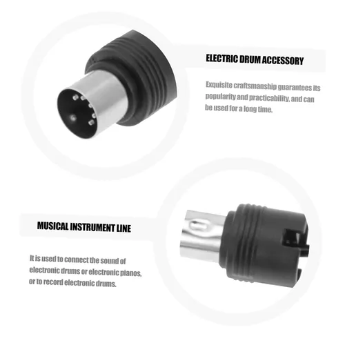 Vista 2 de Toyvian Sound Card Midi Cable Adapter 5 Pin, Instrument Midi Cables with USB Audio Cable and Microphone Cable Extension