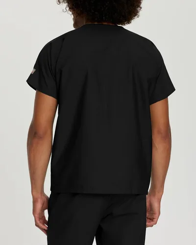 Vista 3 de Landau Scrub Zone LT102 - Camiseta médica unisex de ajuste relajado sin bolsillo con cuello en V