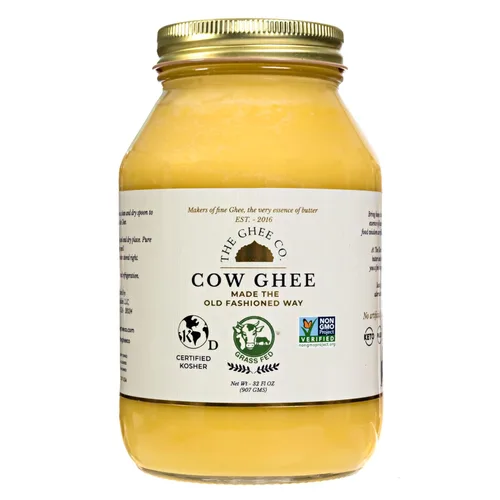 Vista 5 de The Ghee Co, Ghee de ganado alimentado con pasto, 16 oz, frasco de vidrio, hecho con mantequilla grado AA, ghee puro, mantequilla clarificada