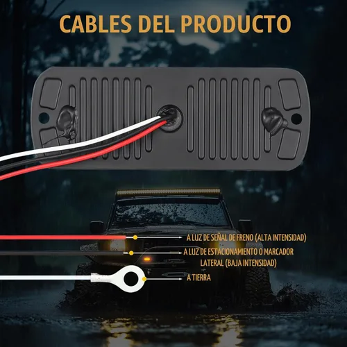 Vista 5 de Paquete de 2 luces LED ámbar de aluminio para remolque, señal de giro, freno de estacionamiento, luces de montaje en superficie impermeables