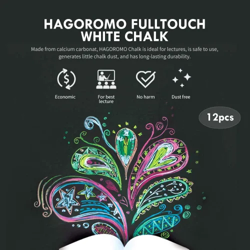 Vista 2 de Hagoromo Fulltouch - Caja de tiza de color (12 piezas/Blanco)