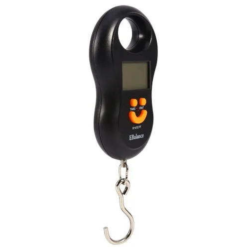 Vista 7 de Báscula de equipaje colgante, portátil de 110.2 lbs0.35 oz LCD digital colgante peso electrónico para equipaje de cocina postal