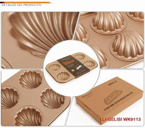 Vista 4 de LI-GELISI Moldes antiadherentes para tartas novedosas, 6 tazas, molde antiadherente para tartas