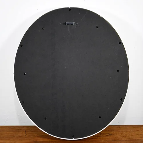 Vista 8 de OIGUMR Espejo de pared para baño, espejo ovalado (negro, 15.2 x 13.2 pulgadas)